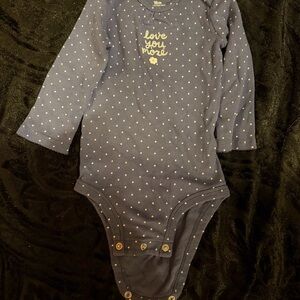 Carter's Navy and White Dotted Baby Bodysuit